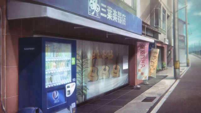 商店街の店の前